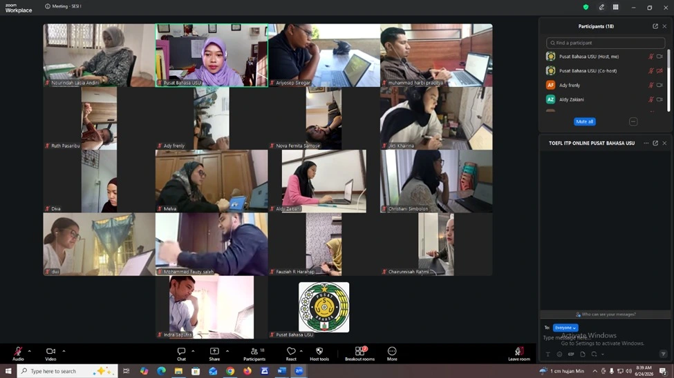 PELAKSANAAN TOEFL ITP ONLINE DAN ONSITE - 24 JUNI 2026